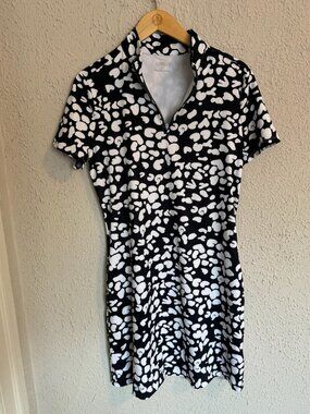 Black & White Patterned Golf Dress